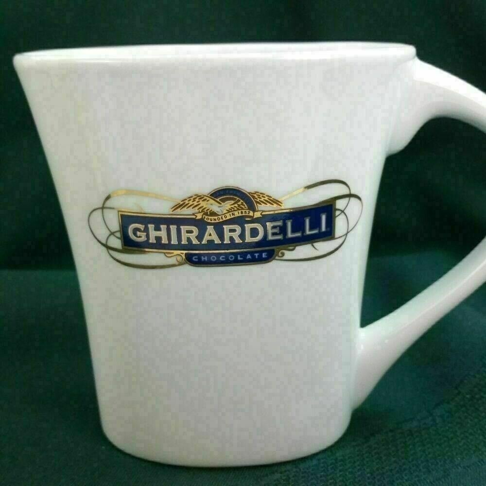 Ghirardelli Logo Mug Oval Coffee Hot Chocolate Tea Cup Giradelli READ